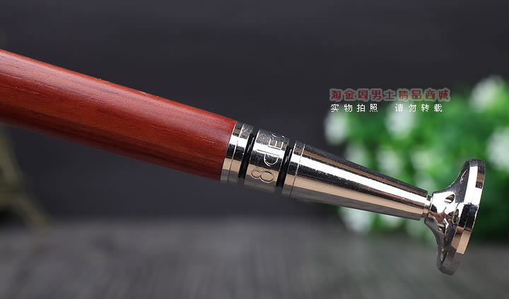 淘金周 8deco镂花防熄火烟斗压棒带通针 碾磨式 club花梨木-3