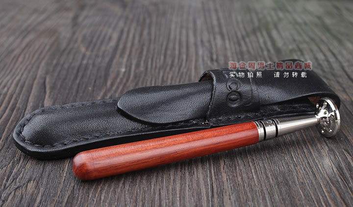 淘金周 8deco镂花防熄火烟斗压棒带通针 碾磨式 club花梨木-4