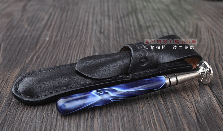 淘金周 8deco镂花防熄火烟斗压棒带通针 碾磨式 club蓝彩-4