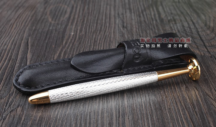 淘金周 8deco镂花防熄火烟斗压棒带通针 碾磨式 亮银-3